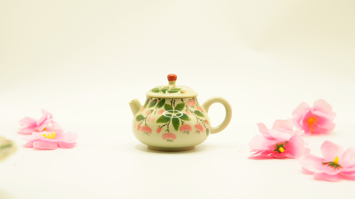 Peach tea pot